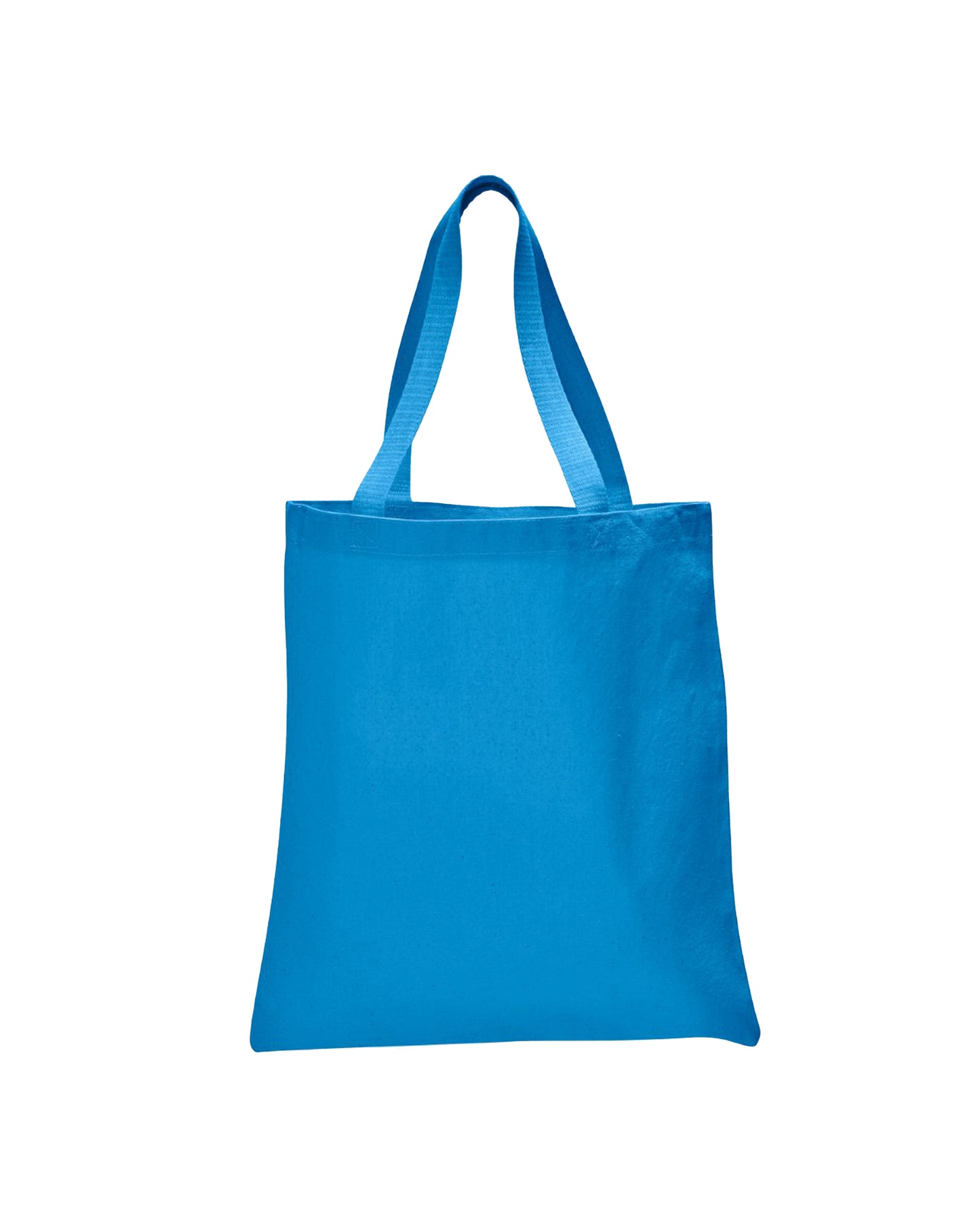 Blue tote bag on a white background