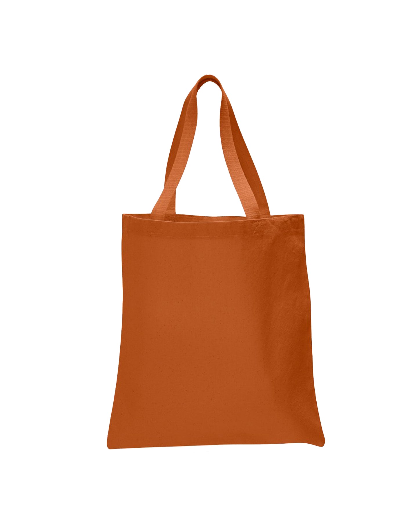 Orange tote bag on a white background