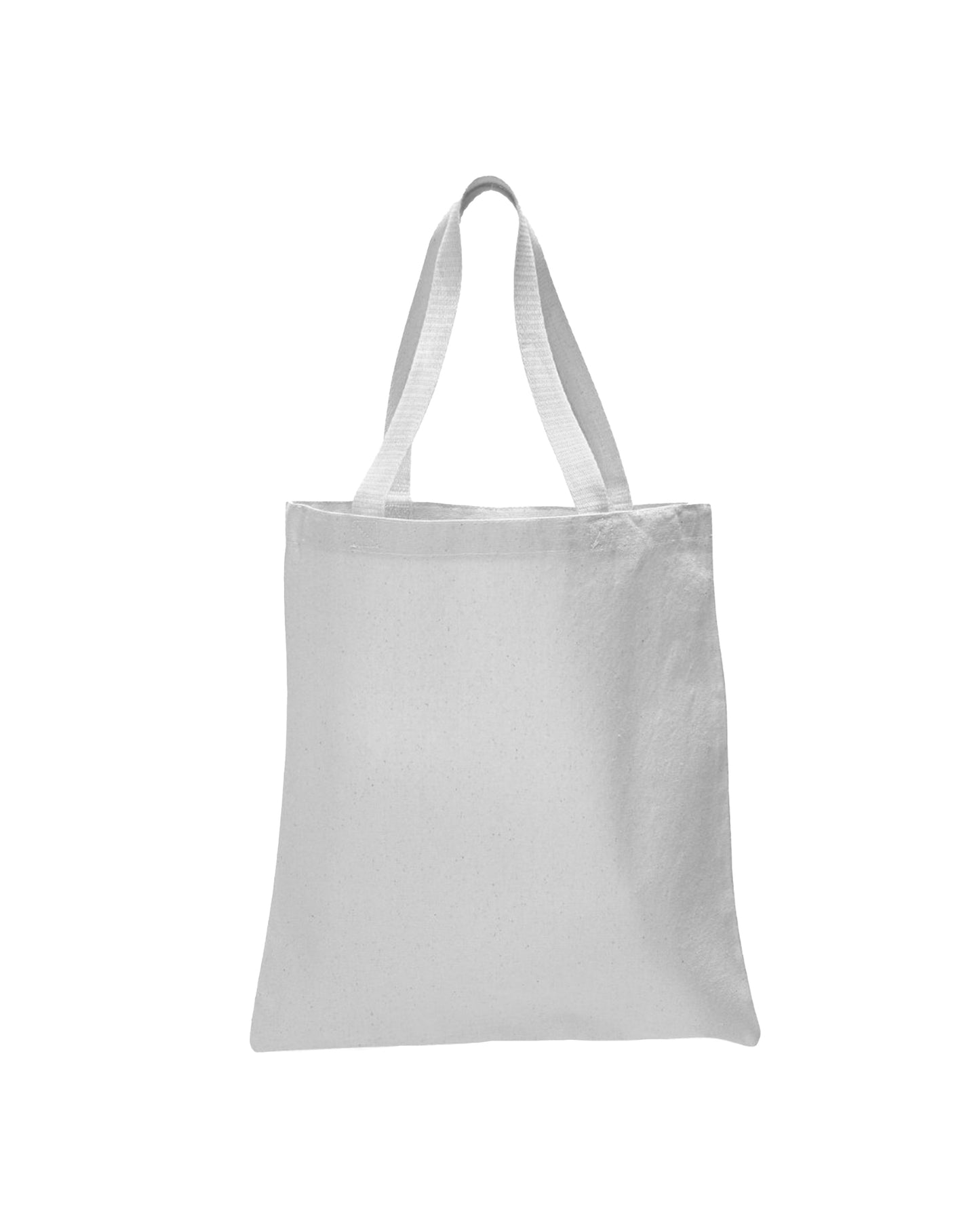 White tote bag on a white background