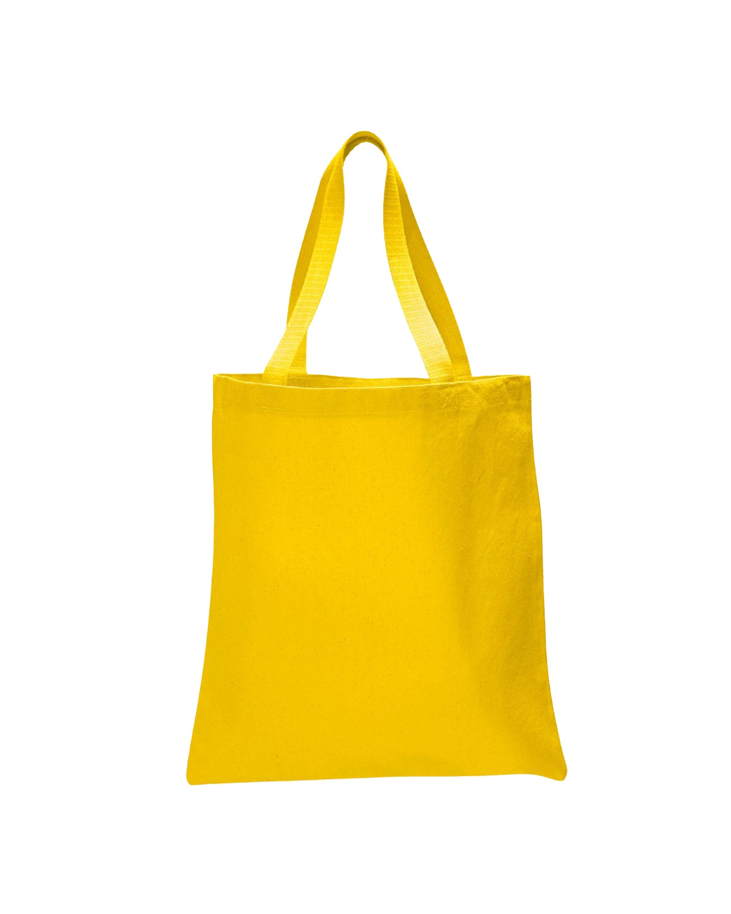 Yellow tote bag on a white background