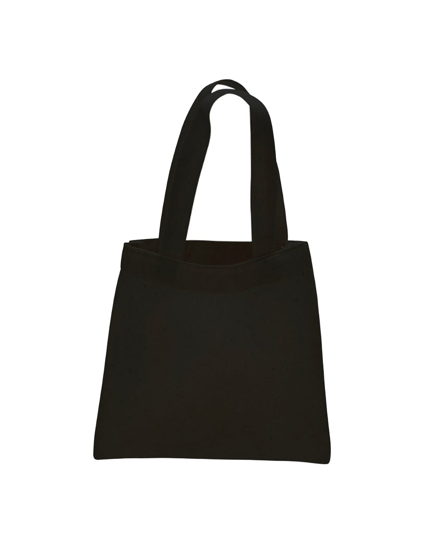 Black tote bag on a white background
