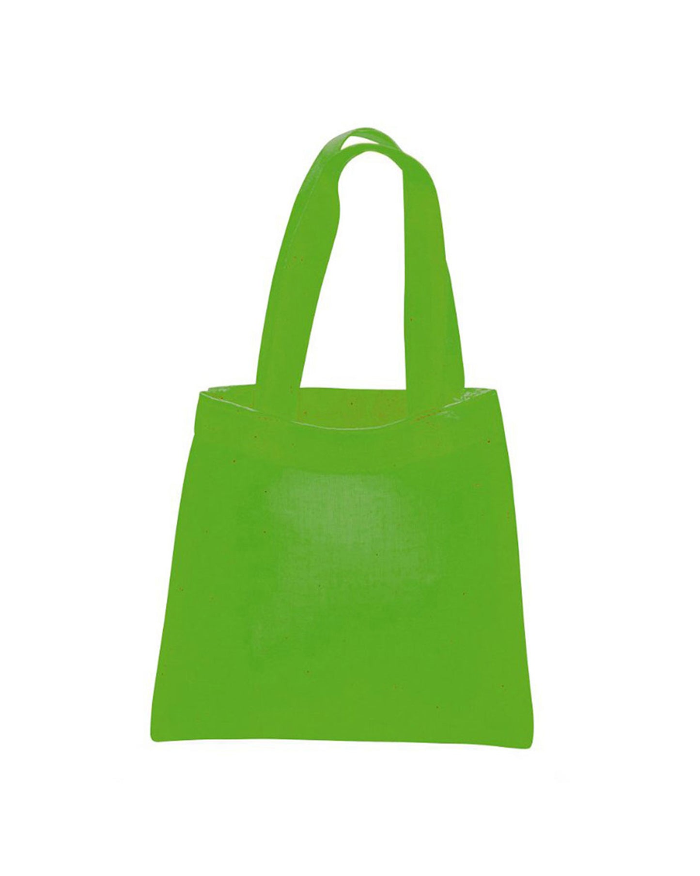Green tote bag on a white background