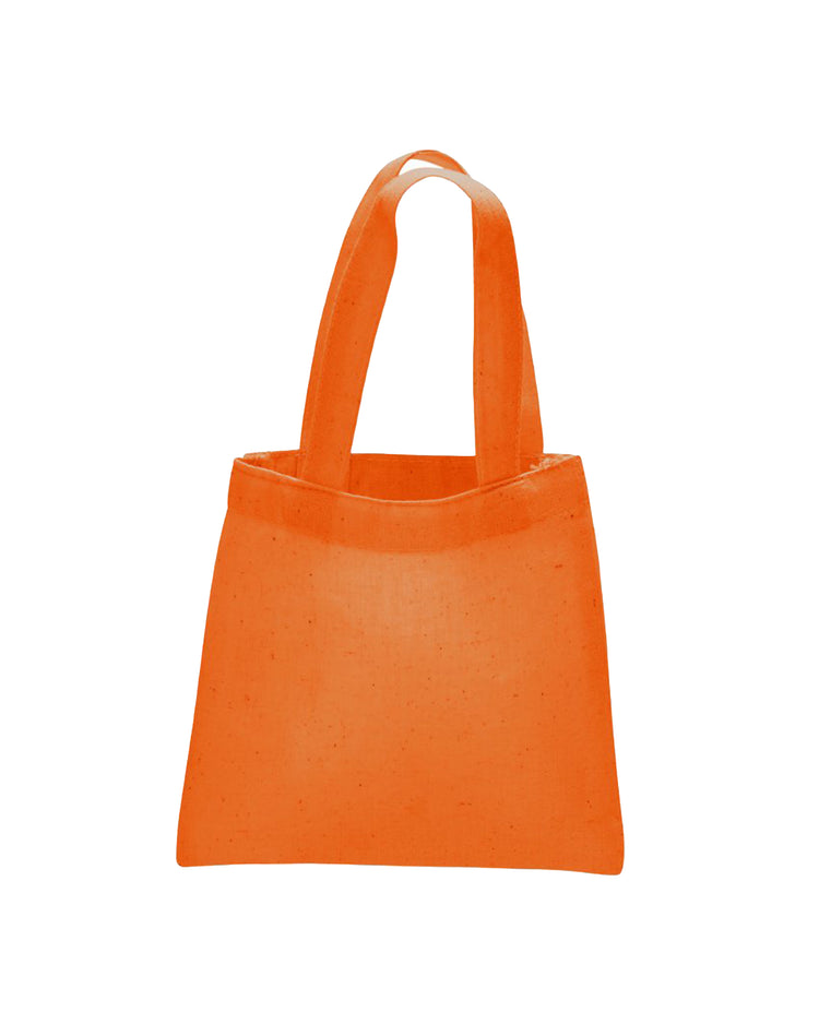 Orange tote bag on a white background
