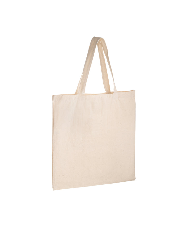 Beige tote bag on a white background