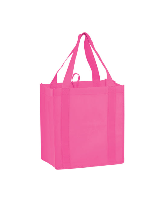 Pink tote bag on a white background