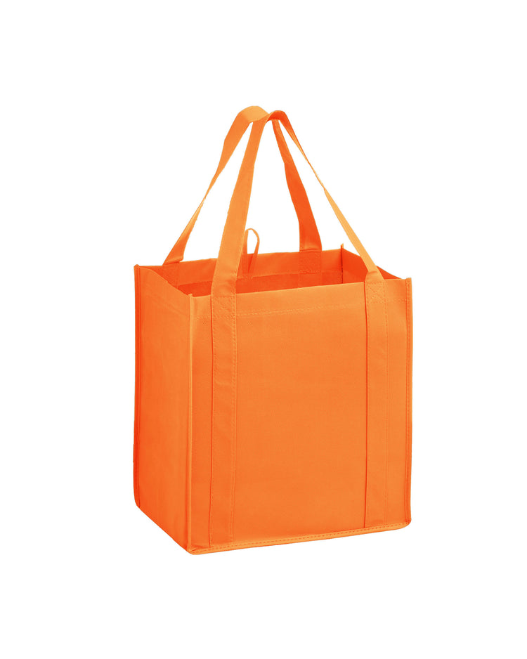 Orange tote bag on a white background