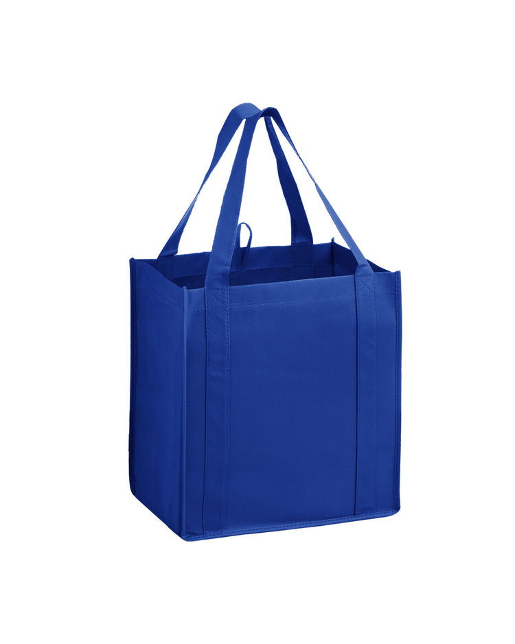 Blue tote bag on a white background