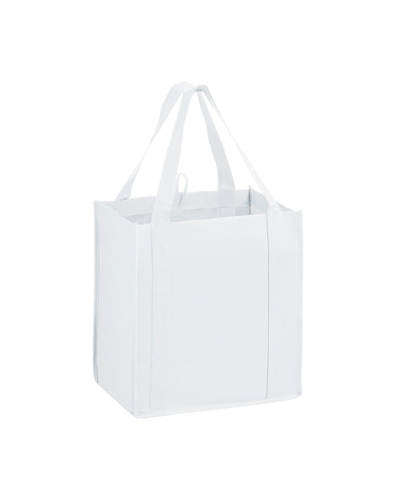 White tote bag on a white background