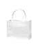 White tote bag on a white background
