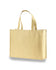 Gold tote bag on a white background