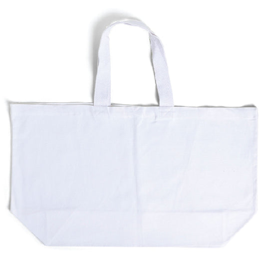 White tote bag on a white background