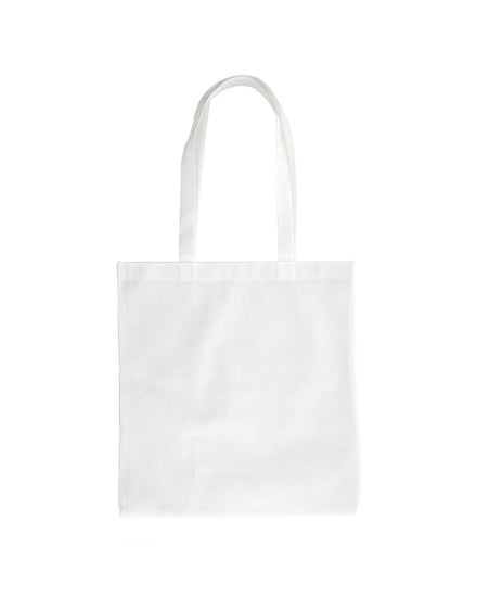 White tote bag on a white background