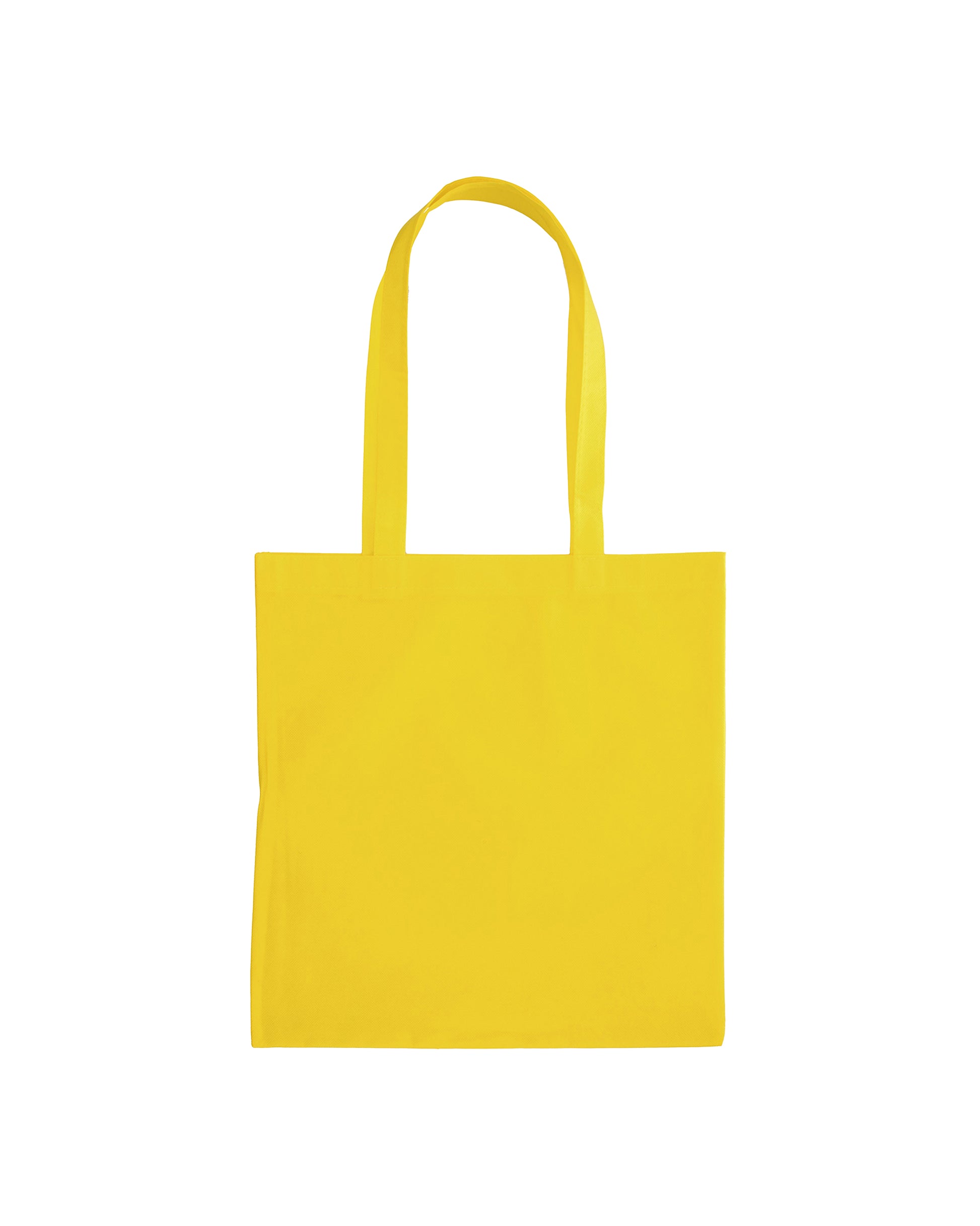 Yellow tote bag on a white background