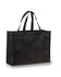 Black tote bag on a white background
