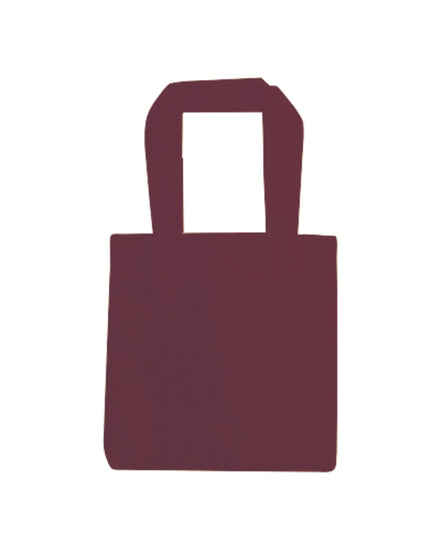 Maroon tote bag on a white background