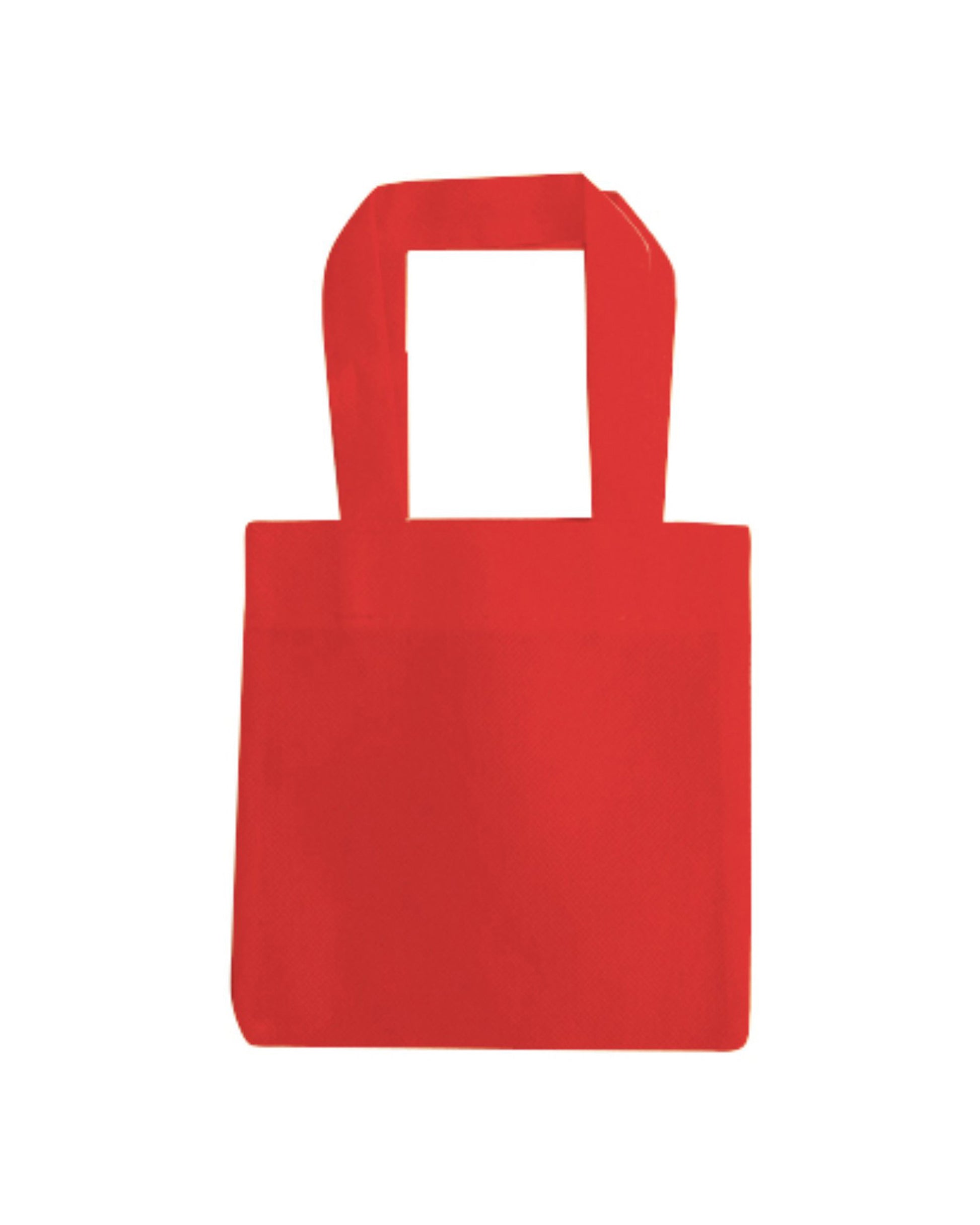 Red tote bag on a white background