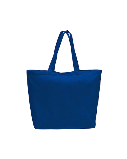Blue tote bag on a white background