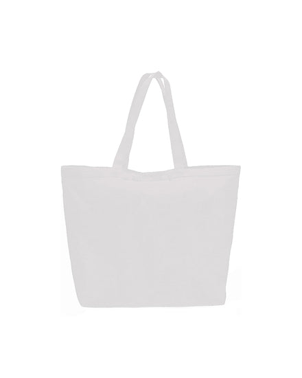 White tote bag on a white background