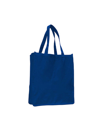 Blue tote bag on a white background