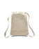Beige drawstring bag on a white background