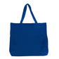 Blue tote bag on a white background
