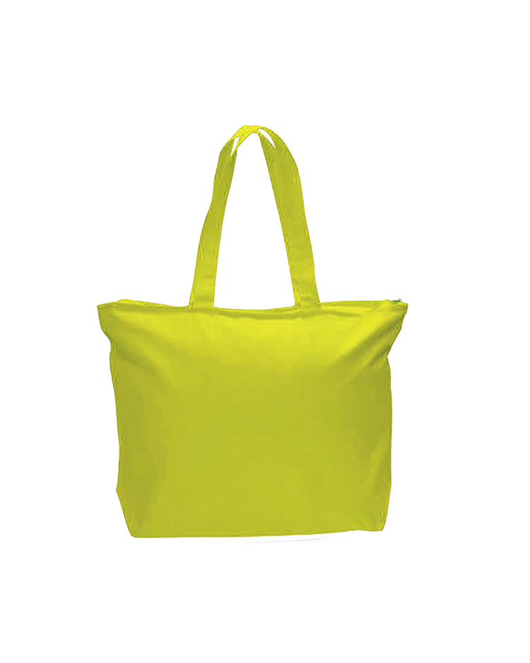 Yellow tote bag on a white background