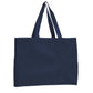 Navy blue tote bag on a white background