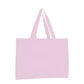 Light pink tote bag on a white background