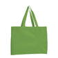 Green tote bag on a white background