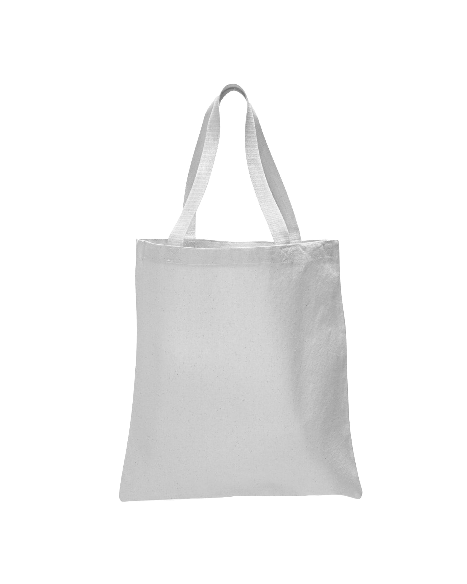 White tote bag on a white background