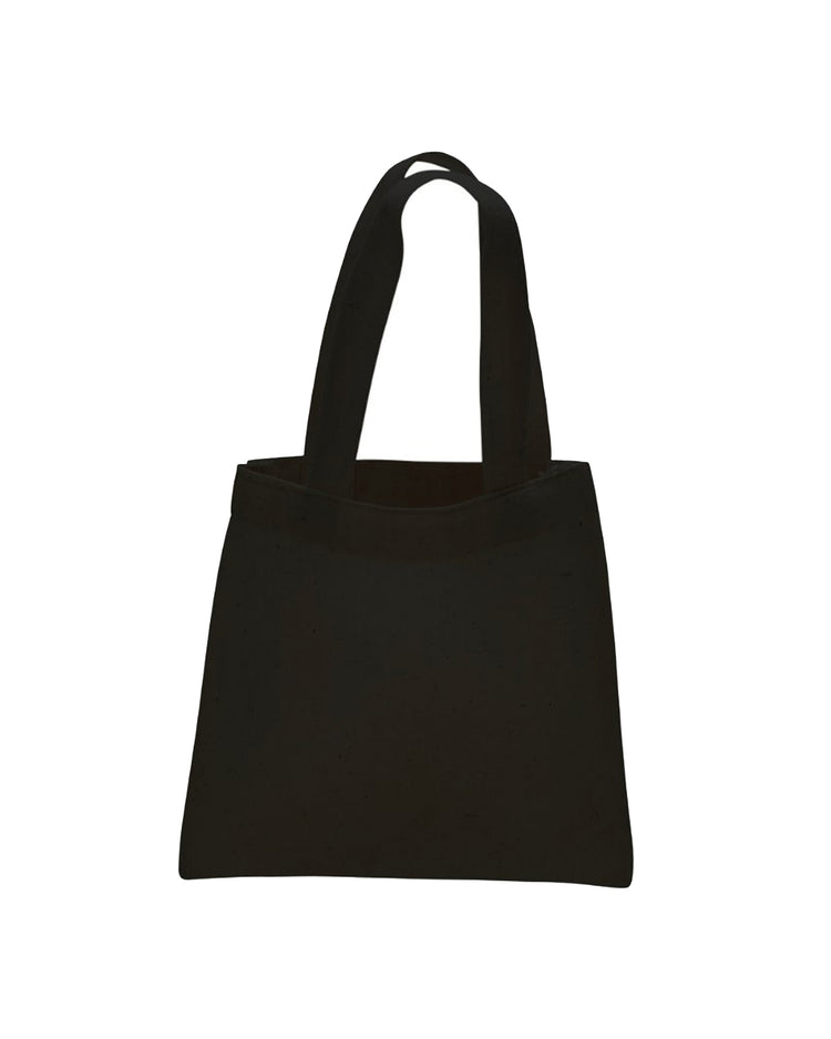 Black tote bag on a white background