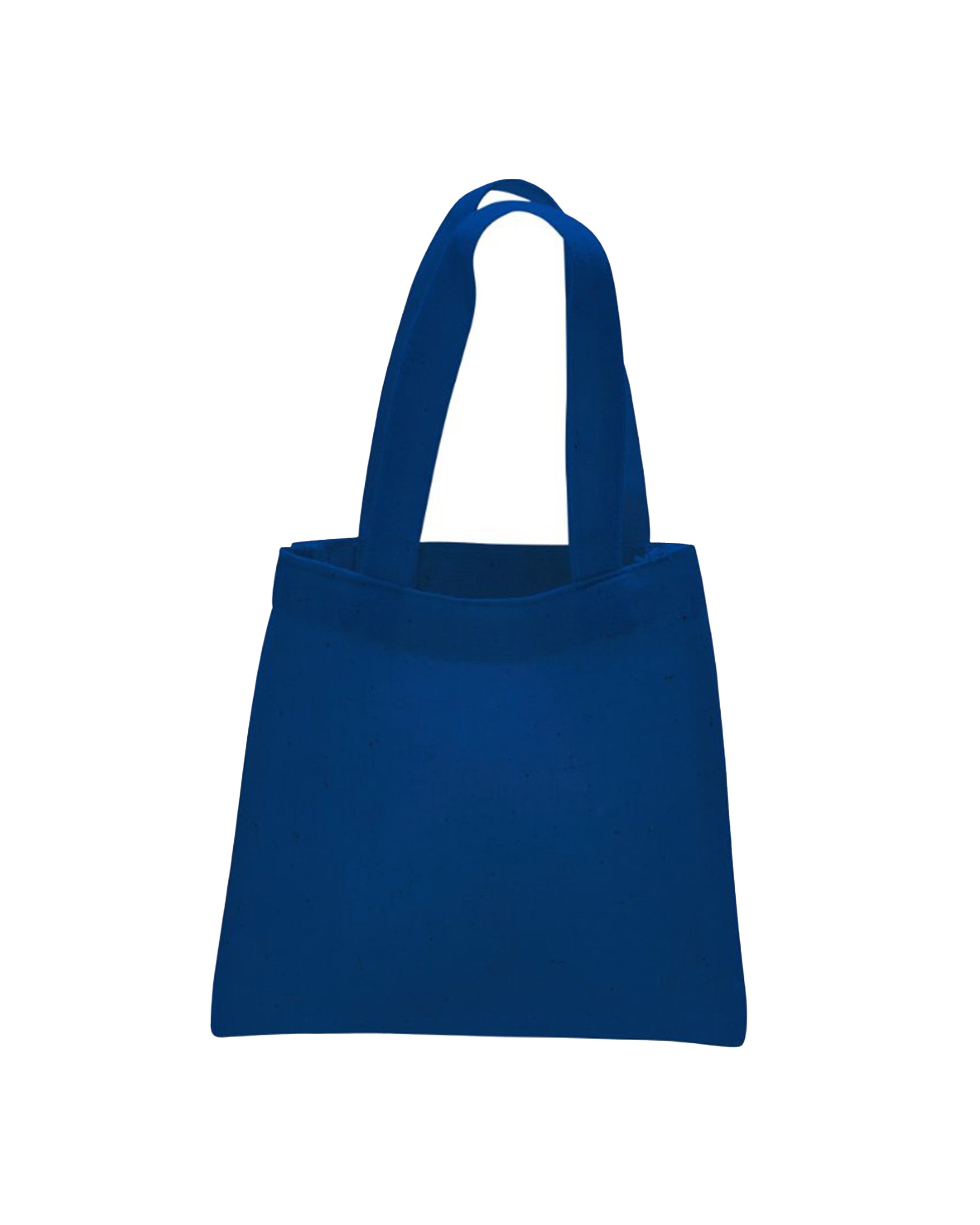 Blue tote bag on a white background